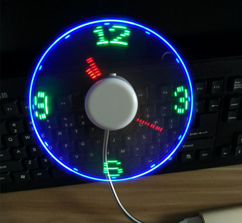 Unique LED Clock Fan